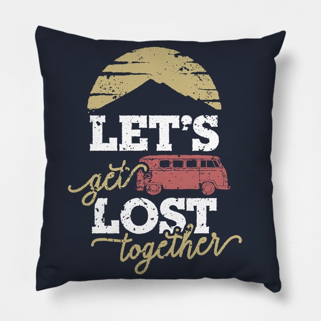 Let's Get Lost Together Pillow by ctrlprintables