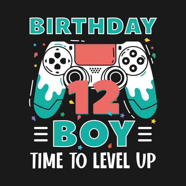 12th Birthday Boy Gamer Funny B-day Gift For Boys kids toddlers by Patch Things All