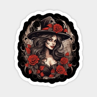 Beautiful Halloween Witch Magnet