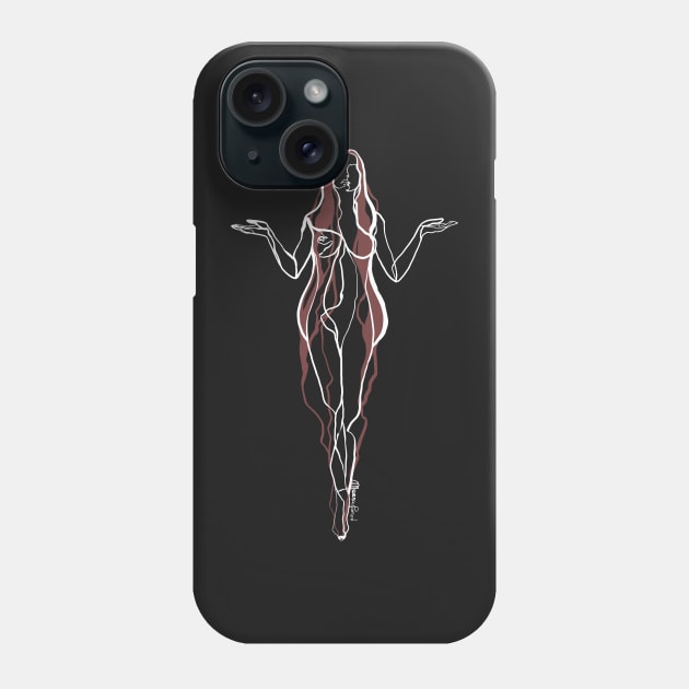 Single Line - Virgo (White) Phone Case by MaxencePierrard