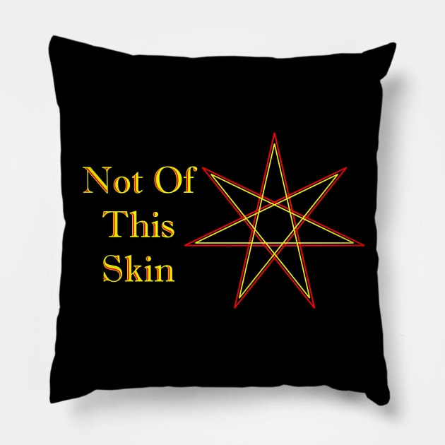 Otherkin Subculture Community Seven-Pointed Star Not Of This Skin Pillow by Mindseye222