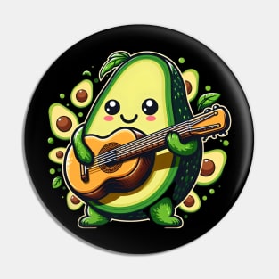 avocado playing guitar - music Pin