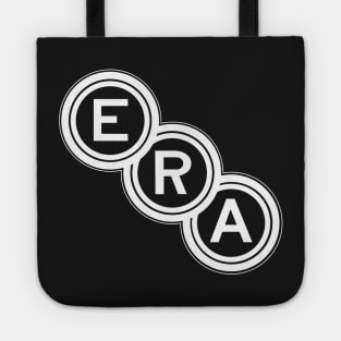 ERA (English Racing Automobiles) emblem (1933-1954) - white print - small emblem version Tote