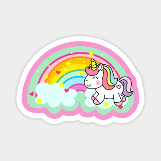 Rainbow Unicorn Magnet