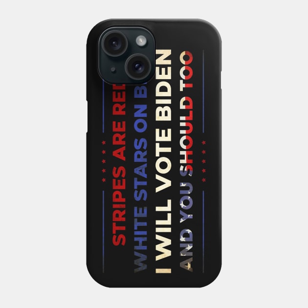 Vote Joe Biden - Roses are red meme vintage american flag | Anti Trump | USA election 2020 Phone Case by Vane22april