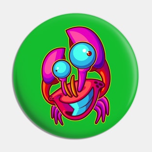 Happy Being Crabby Pin