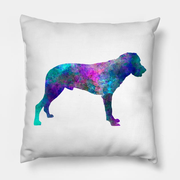 Majorca Shepherd Dog in watercolor Pillow by PaulrommerArt