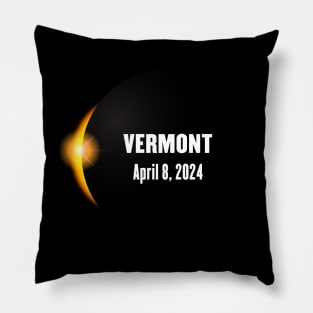 Total Solar Eclipse Vermont 2024 Pillow