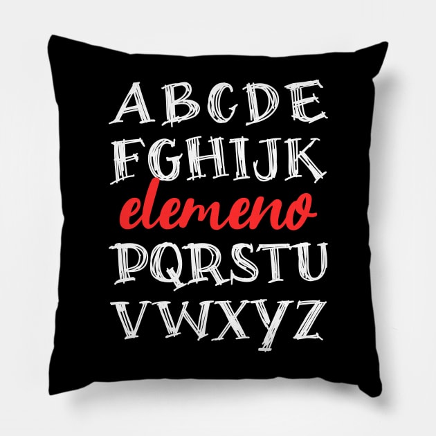 Elemeno Funny Teacher’s Alphabet Pillow by BankaiChu