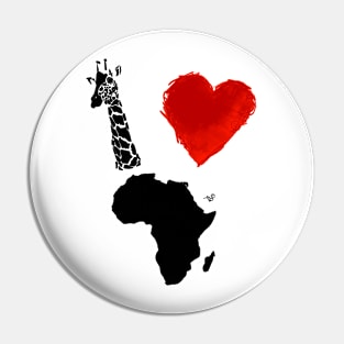 I Heart Africa (remix) by Tai's Tees Pin