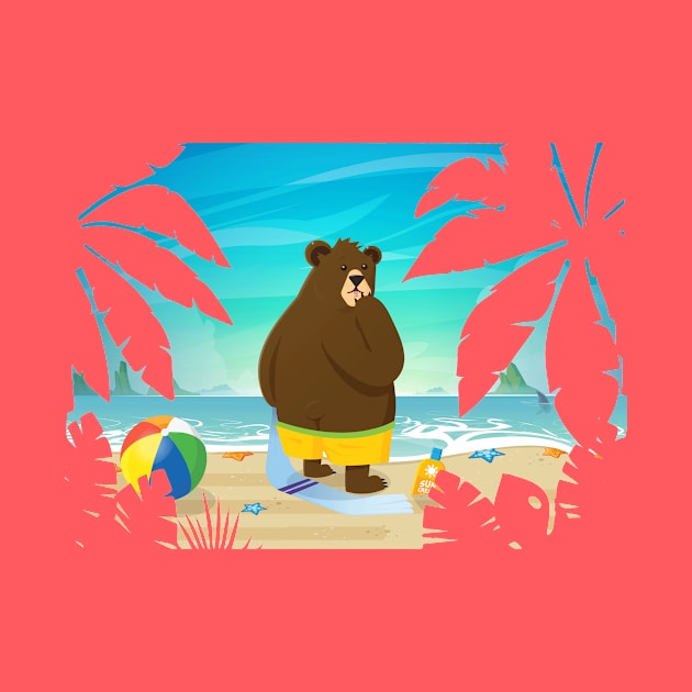 Dalston Bear on the Beach by muscetiner