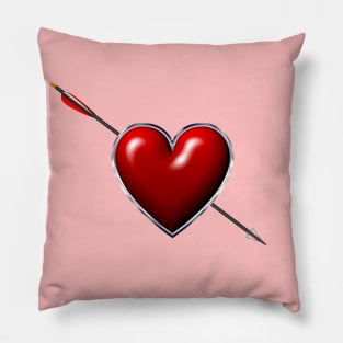 Arrow Shot Through The Heart Pillow