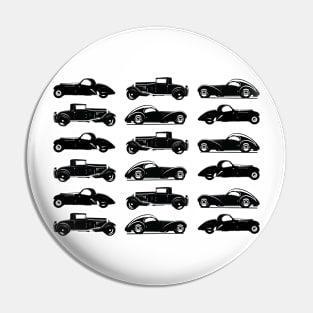 Retro Car Seamless Pattern Pin