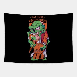 Zombie Eating Pumpkin // Eat Your Vegetables Tapestry