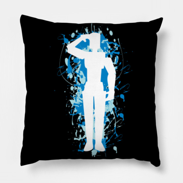 Gaming Salute Emote Blue Roblox Emote Pillow Teepublic - emote roblox