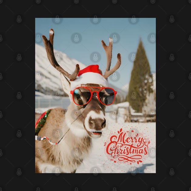 Funny reindeer christmas by blaurensharp00@gmail.com