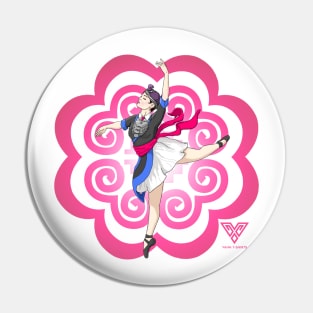 Hmong Girl Dancer PINK Pin