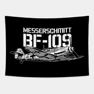 Messerschmitt bf-109 Airplane WW2 German Aircraft Plane Aeroplane Fighter Tapestry