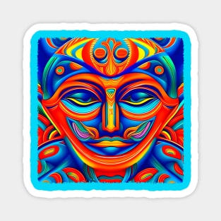 New World Gods (4) - Mesoamerican Inspired Psychedelic Art Magnet