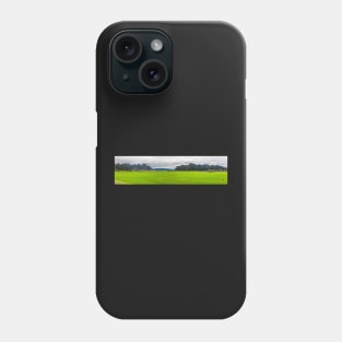 Panorama of green rice fields and Phong Nha city Phone Case