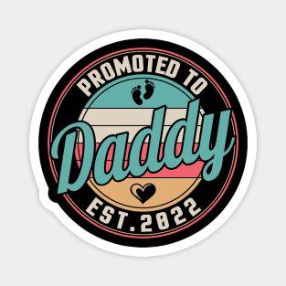 Baby Feet Hearts Promoted To Daddy Est 2022 Papa Dad Husband Magnet