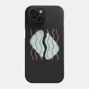 Contemporary Abstract  Wavy Lines Pastel  Minimalist   design Phone Case