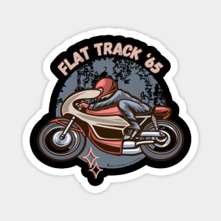 Flat Track '65 Cafe Racer Retro Motorcycle Magnet