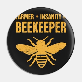 Funny Bee Keeper Design Pin