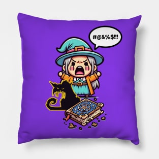 Cute Cursing Witch Pillow