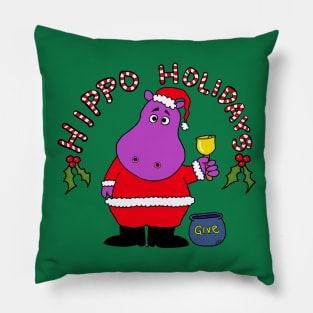 Hippo Holidays Pillow