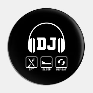 DJ - Eat Sleep DJ Repeat Pin