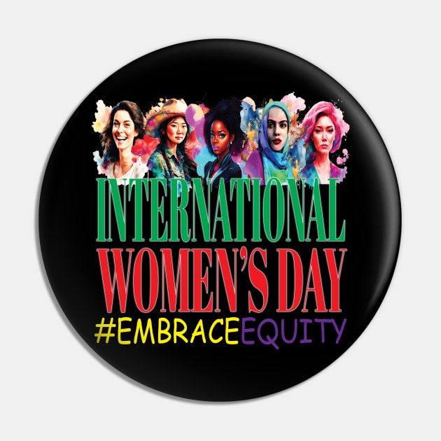 International Women's Day #EmbraceEquity Peace Equity Pin by Envision Styles