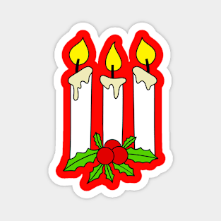 MERRY Christmas Candlestick Magnet