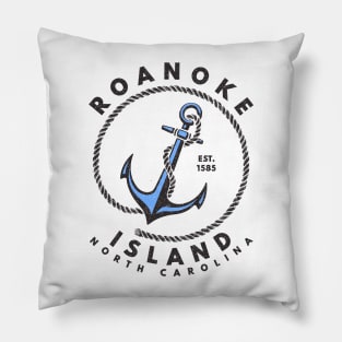 Vintage Anchor and Rope for Traveling to Roanoke Island, North Carolina Pillow