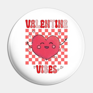 Groovy Valentine Vibes Valentines Day Pin