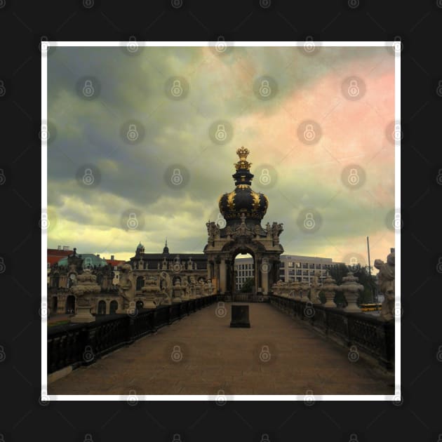 Retro rainbow sky Dresden Germany sightseeing trip photography from city scape Europe trip by BoogieCreates