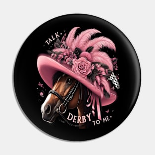 Cute Horse 150th Derby Day 2024 Horse racing Fascinator Pin