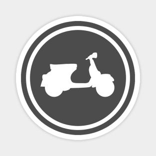 Scooter Icon White Magnet