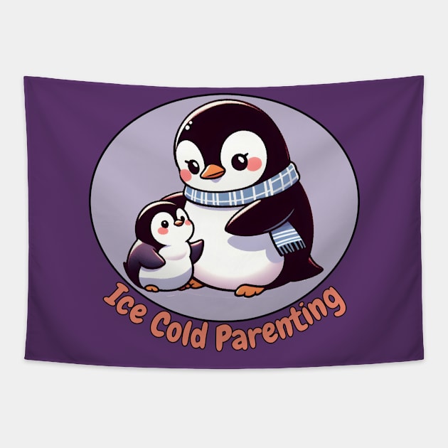 Parenting penguin Tapestry by Japanese Fever