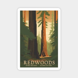 Redwoods National Park Vintage Travel Poster Magnet