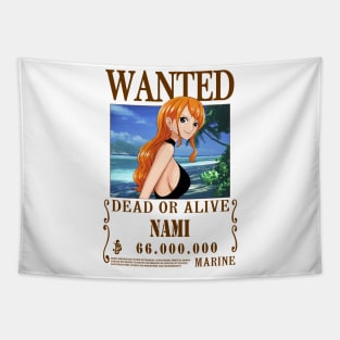 Nami One Piece Wanted Fashion Tapestry