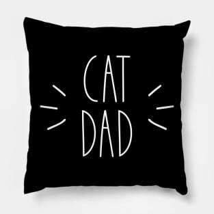 Cat Dad | Simple | White Pillow