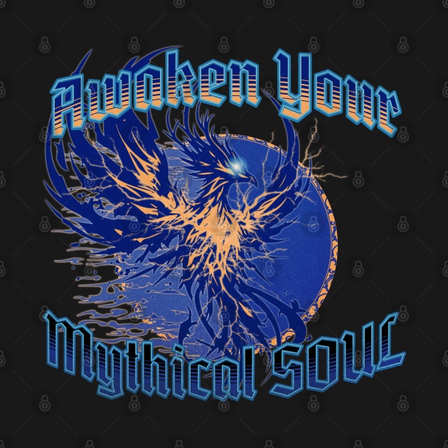 Awaken Your Mythical Soul Blue Phoenix by mythikcreationz