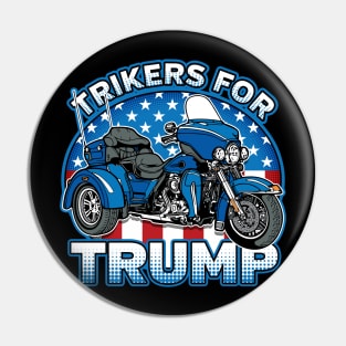 Trike Bikers For Trump Pin