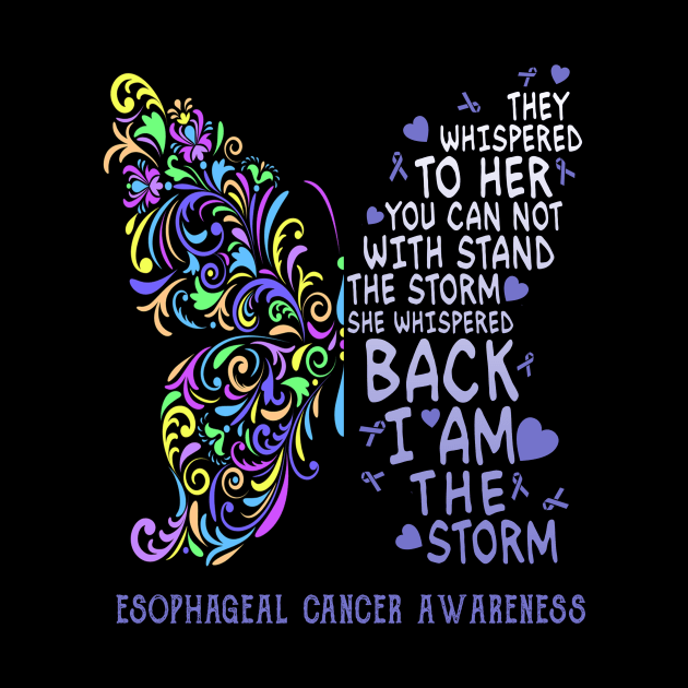 esophageal cancer butterfly i am the storm by TeesCircle