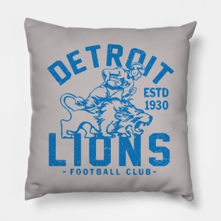 Vintage Detroit Lions 3 by Buck Tee Pillow