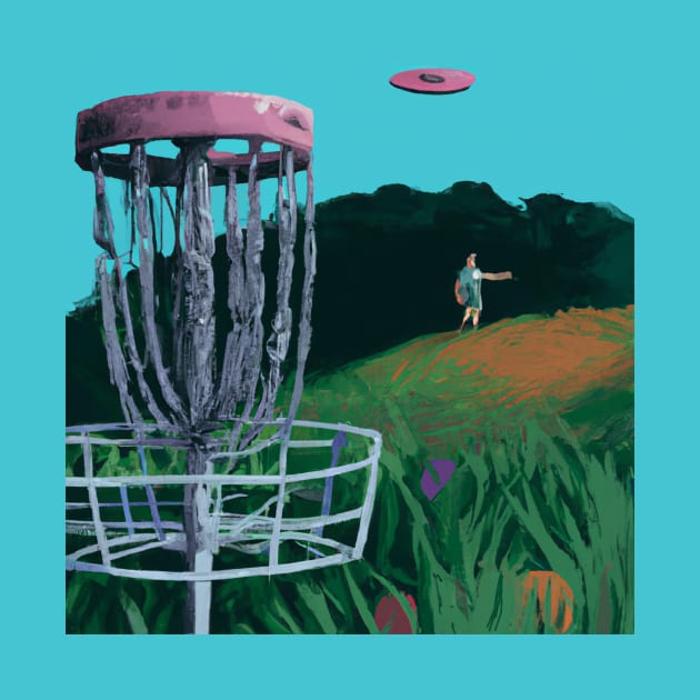 Disc Golf on a Hilly Field by Star Scrunch