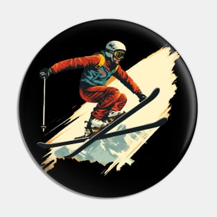 skiing man design Pin