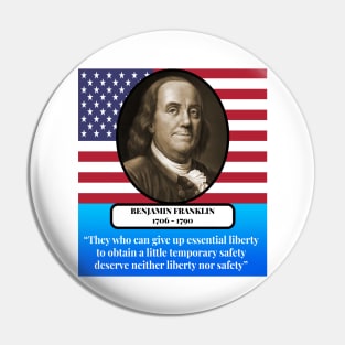 Benjamin Franklin Quote Pin