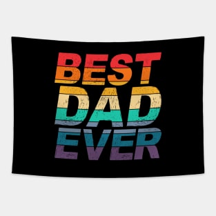 Colorful Best Dad Ever Father's Day Typography Tapestry